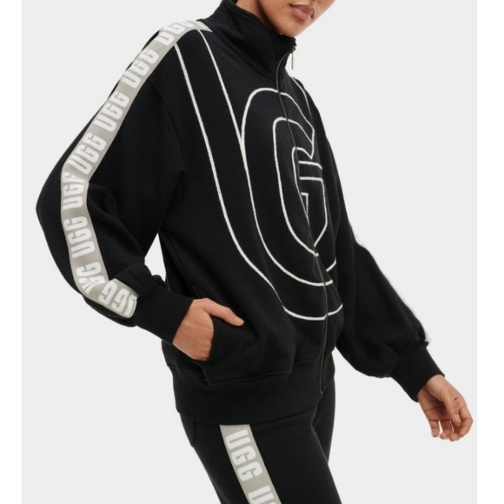 Ugg Reverie Track Jacket Unisex Zip Up Fleece Sweater Logo